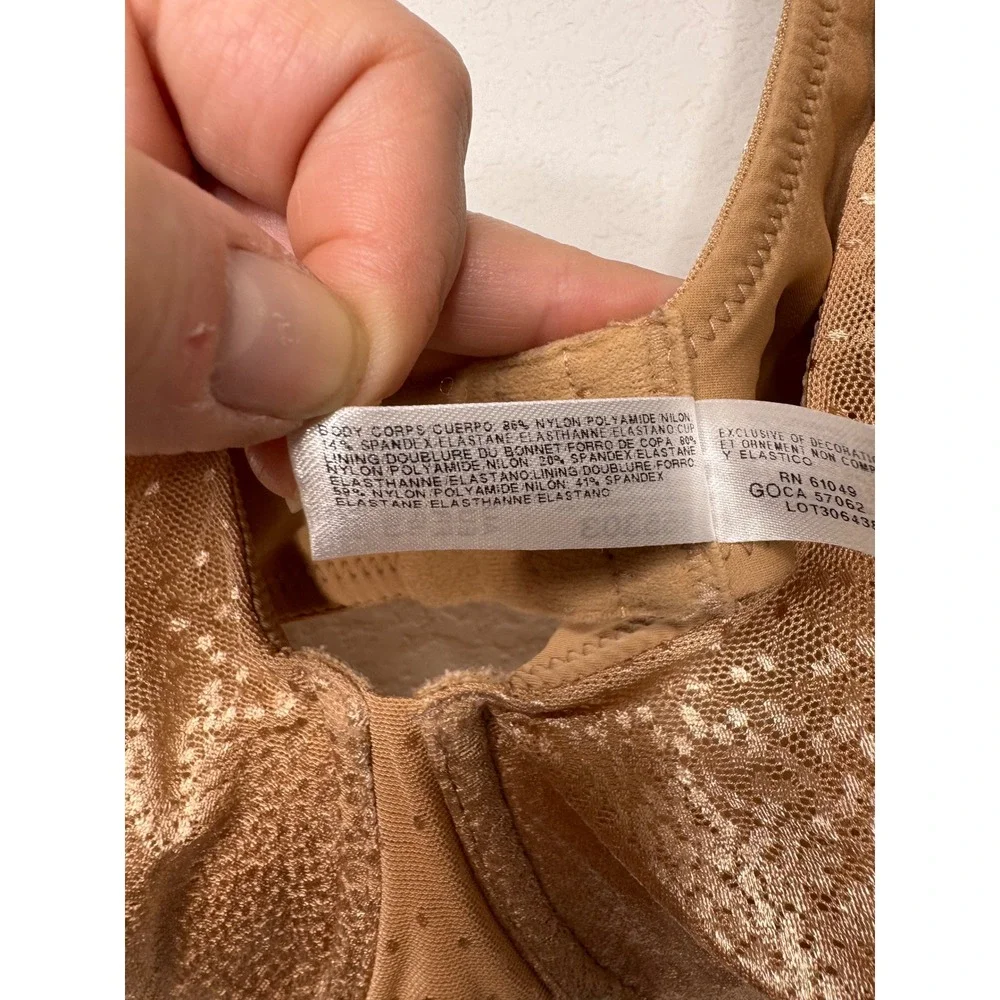 Wacoal Back Appeal Underwire Bra Size 34D‎ Tan Nude Praline 855303 Womens